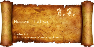 Nusser Helka névjegykártya